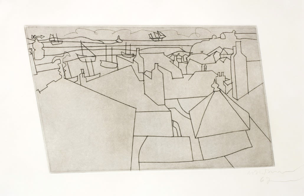 Ben Nicholson, St. Ives from Trezion, 1967