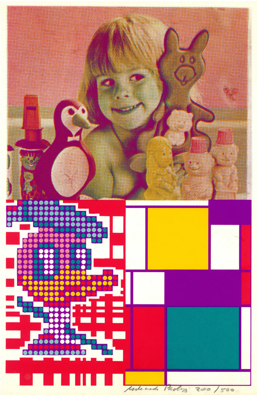 Eduardo Paolozzi, Donald Duck Meets Mondrian (from Moonstrips Empire News), 1967