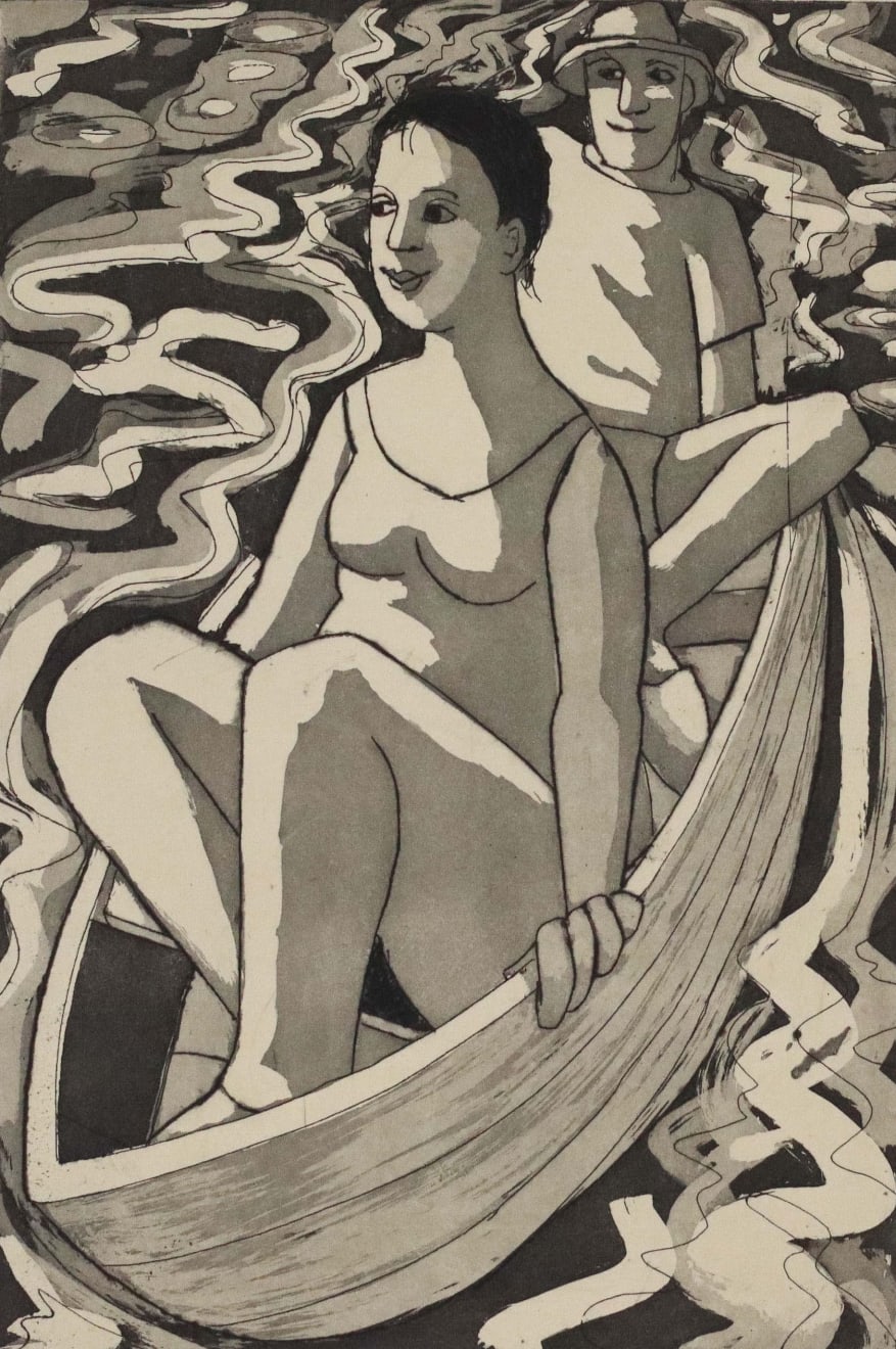 Anita Klein, Boat in the Lagoon, 2025