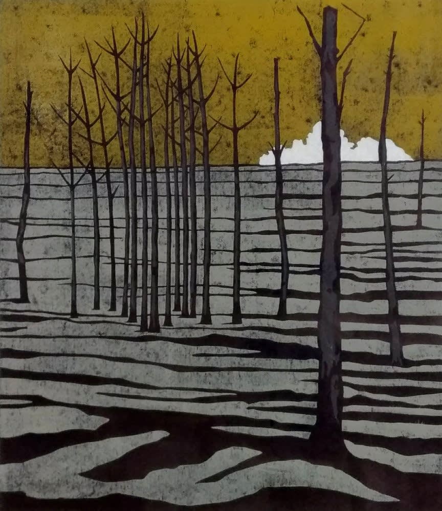 Paul Hogg, Landscape With Trees and Cloud, 2017