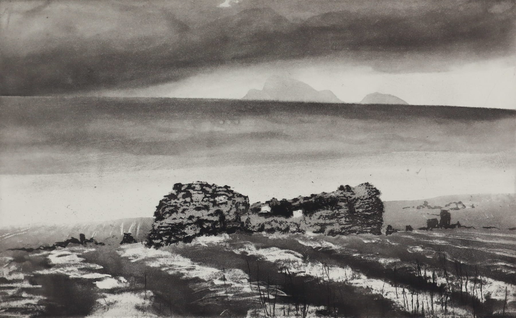 Norman Ackroyd, Sula from Rona - Ronan's Chapel, 2011