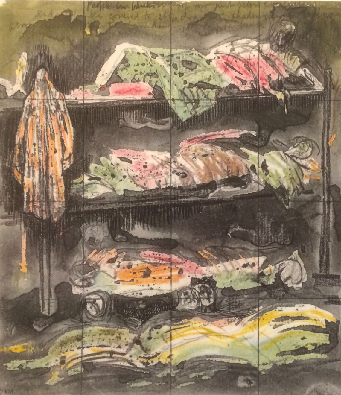 Henry Moore, Untitled LXXI (Shelter Sketchbook), 1967