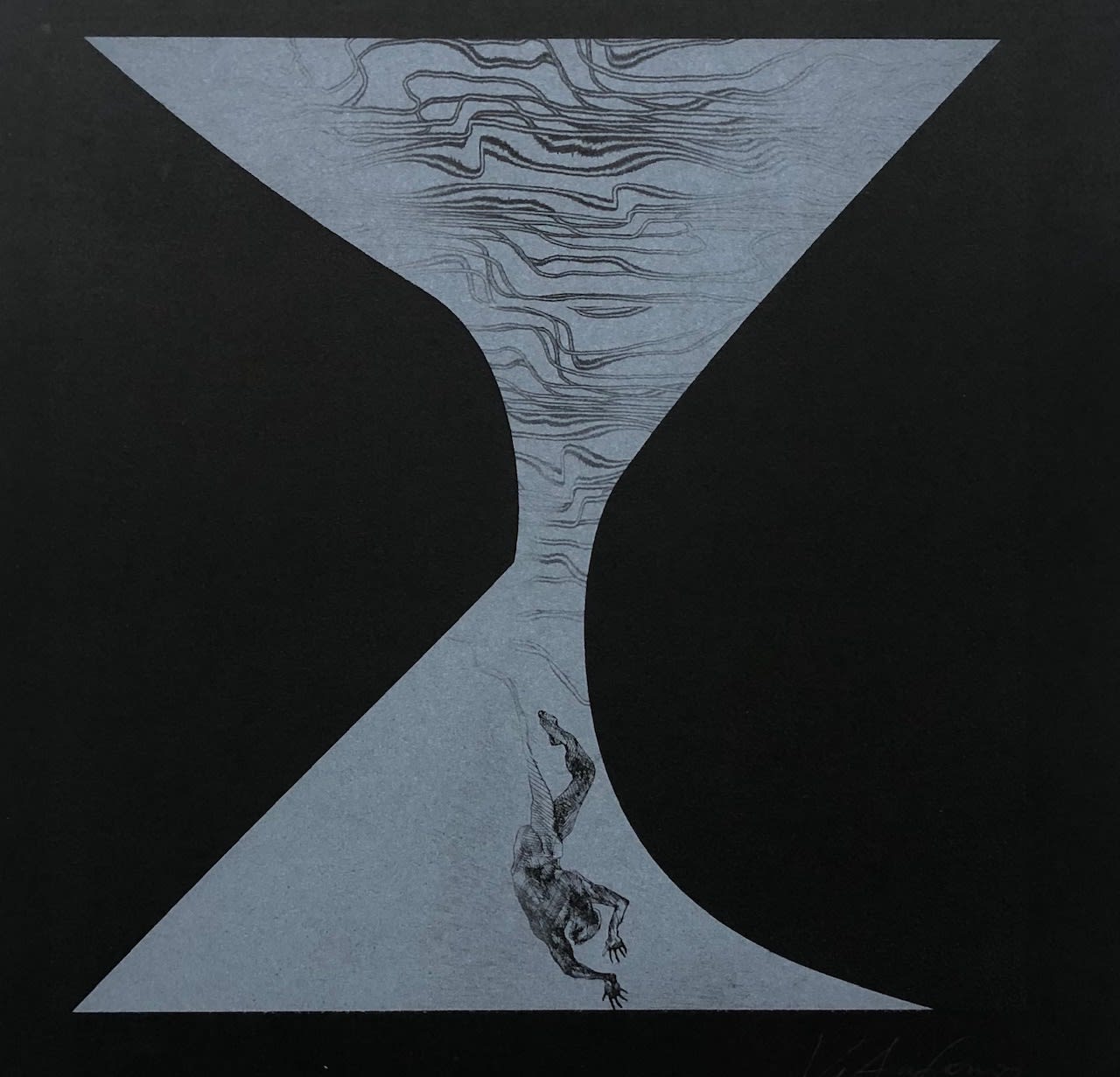 Veta Gorner, Beneath All Depth (on black), 2020