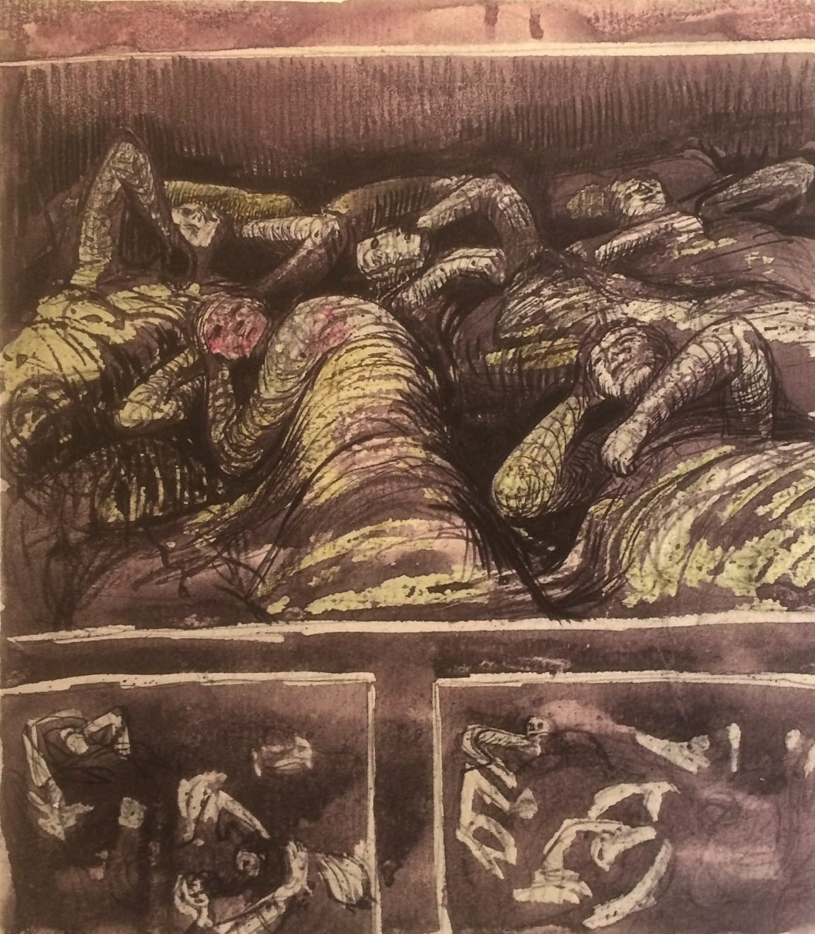 Henry Moore, Untitled LXVI (Shelter Sketchbook) , 1967