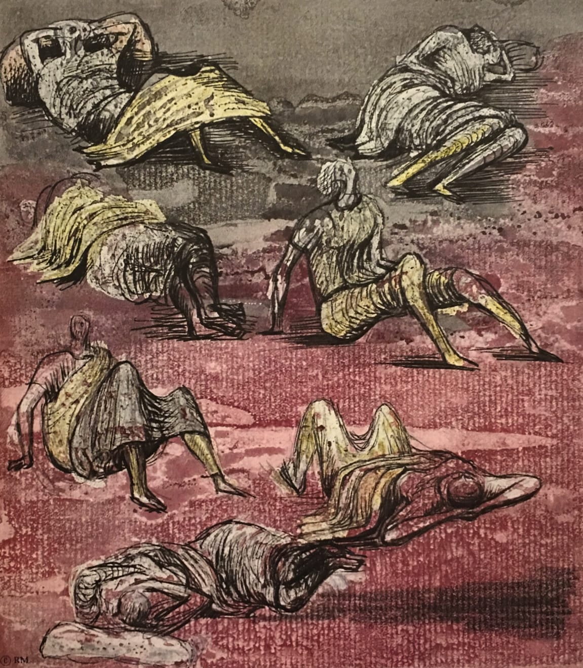 Dulwich College Secret Bid Auction 2025, LOT 115: Henry Moore - Untitled LIX (Shelter Sketchbook), 1967