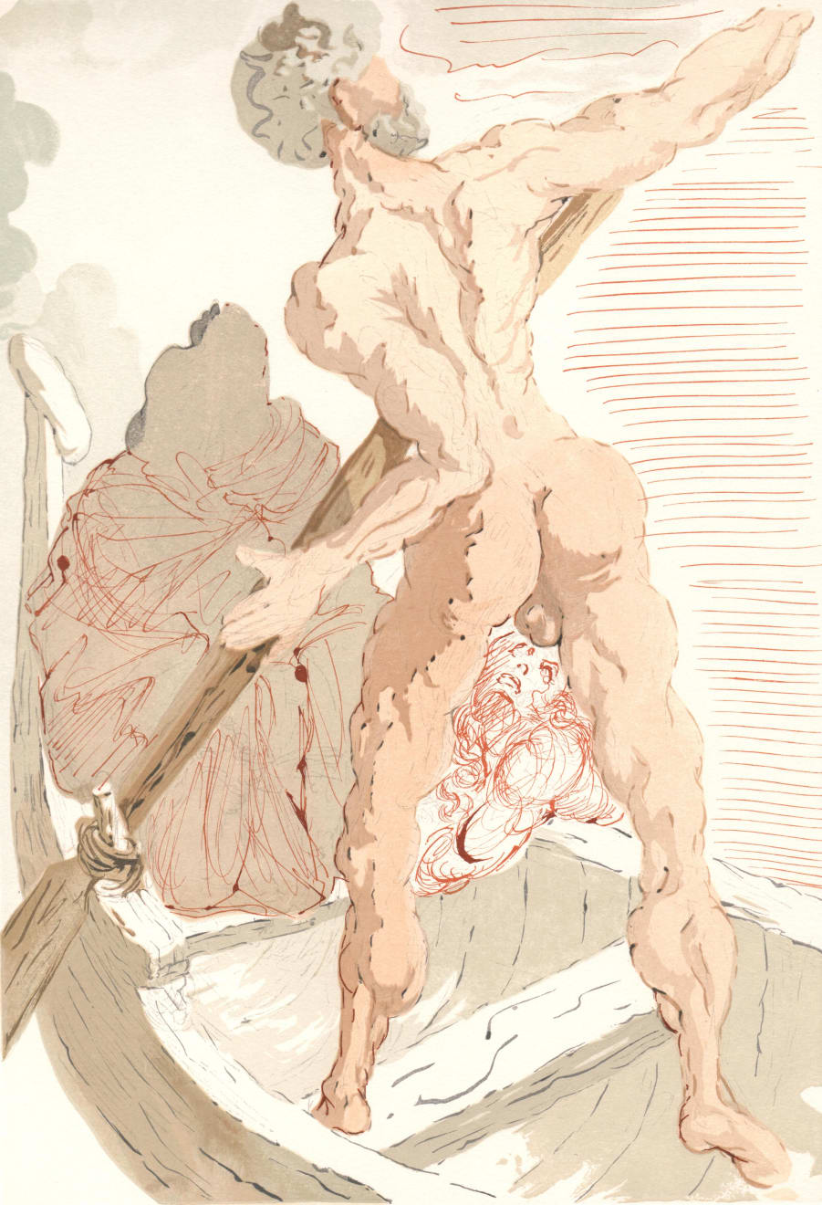 Salvador Dalí, Charon and the Passage of Acheron (Inferno: Canto 3), 1960-64
