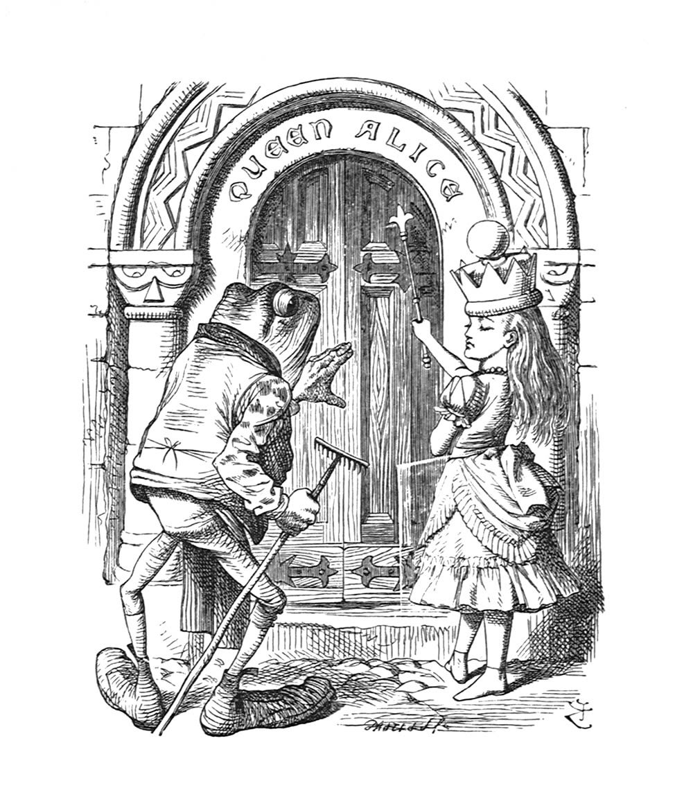 John Tenniel, ‘Where’s the servant whose business it is to answer the door?’ she began angrily, 1988