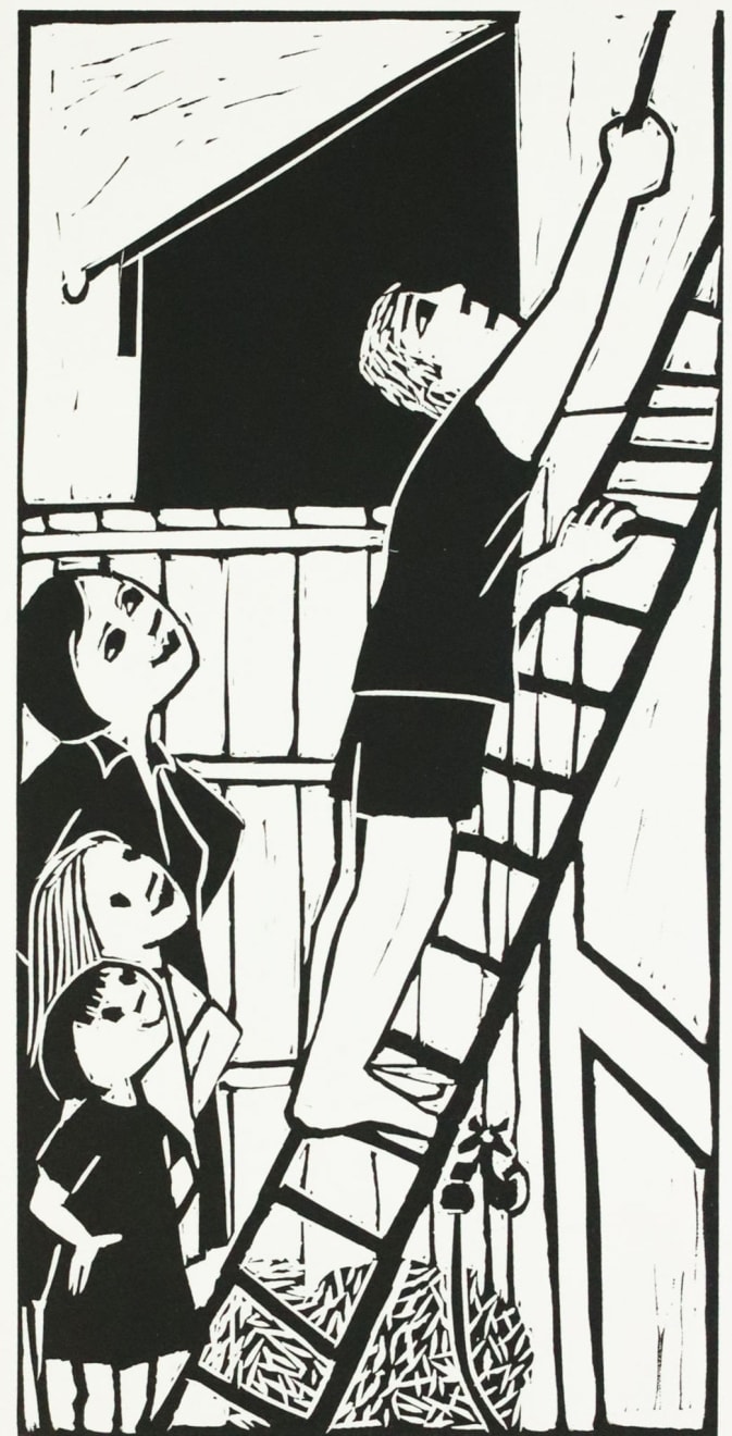 Anita Klein, Henry Paints the Soffit, 2025