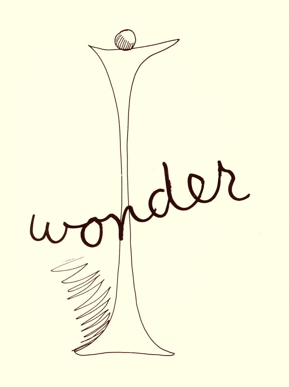 Man Ray, W - Wonder, 1948