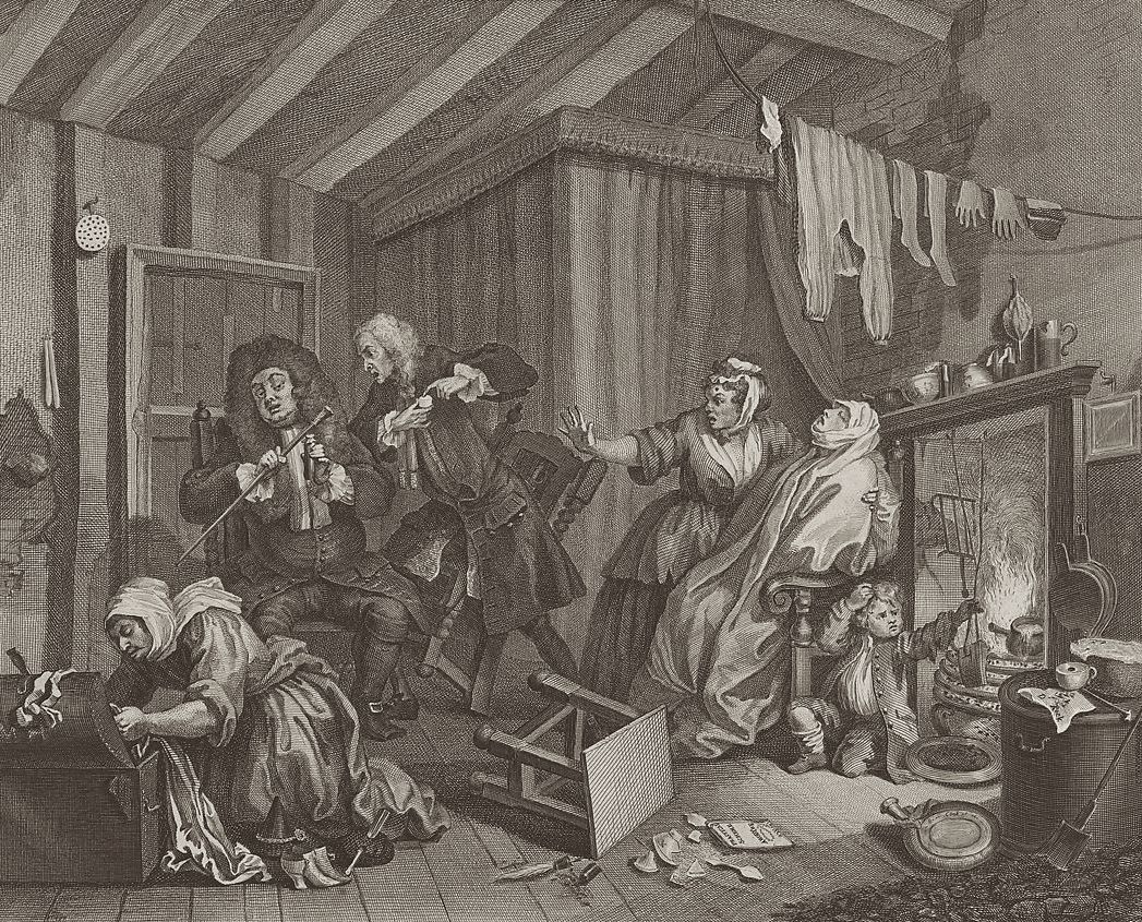 Summer Secret Bid Auction 2023, LOT 102: William Hogarth - A Harlot's Progress, Plate 5, 1732
