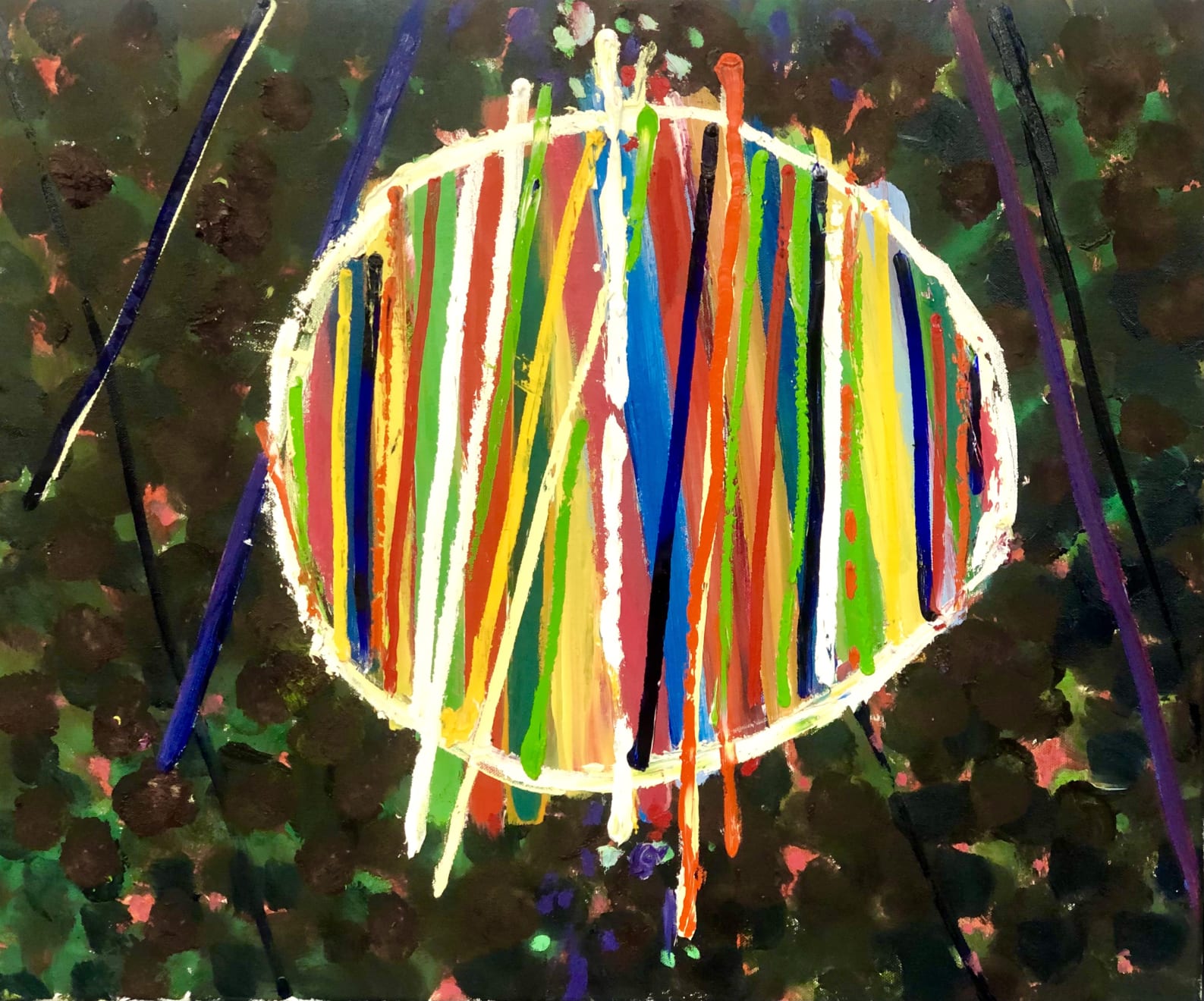 Christmas Auction 2021, LOT 129: Andrew Marr - Flower in a Strong Wind, 2020