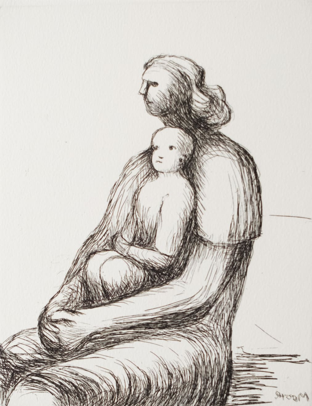 Dulwich College Secret Bid Auction 2024, LOT 124: Henry Moore - Mother and Child XXVII, 1983