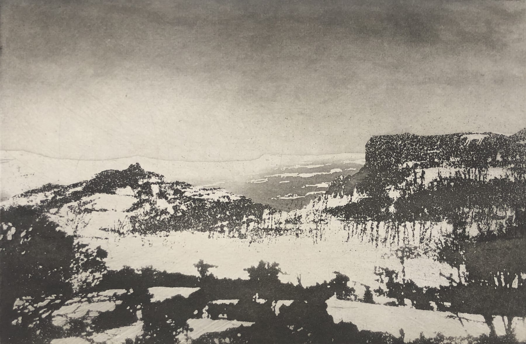 Norman Ackroyd, Hambleton in Winter (Hambleton Hills), 2018