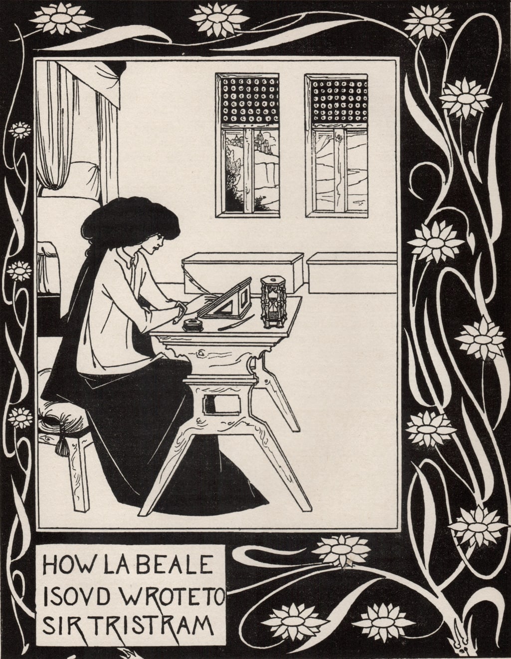 Aubrey Beardsley, How La Beale Isoud Wrote to Sir Tristram, 1893-4