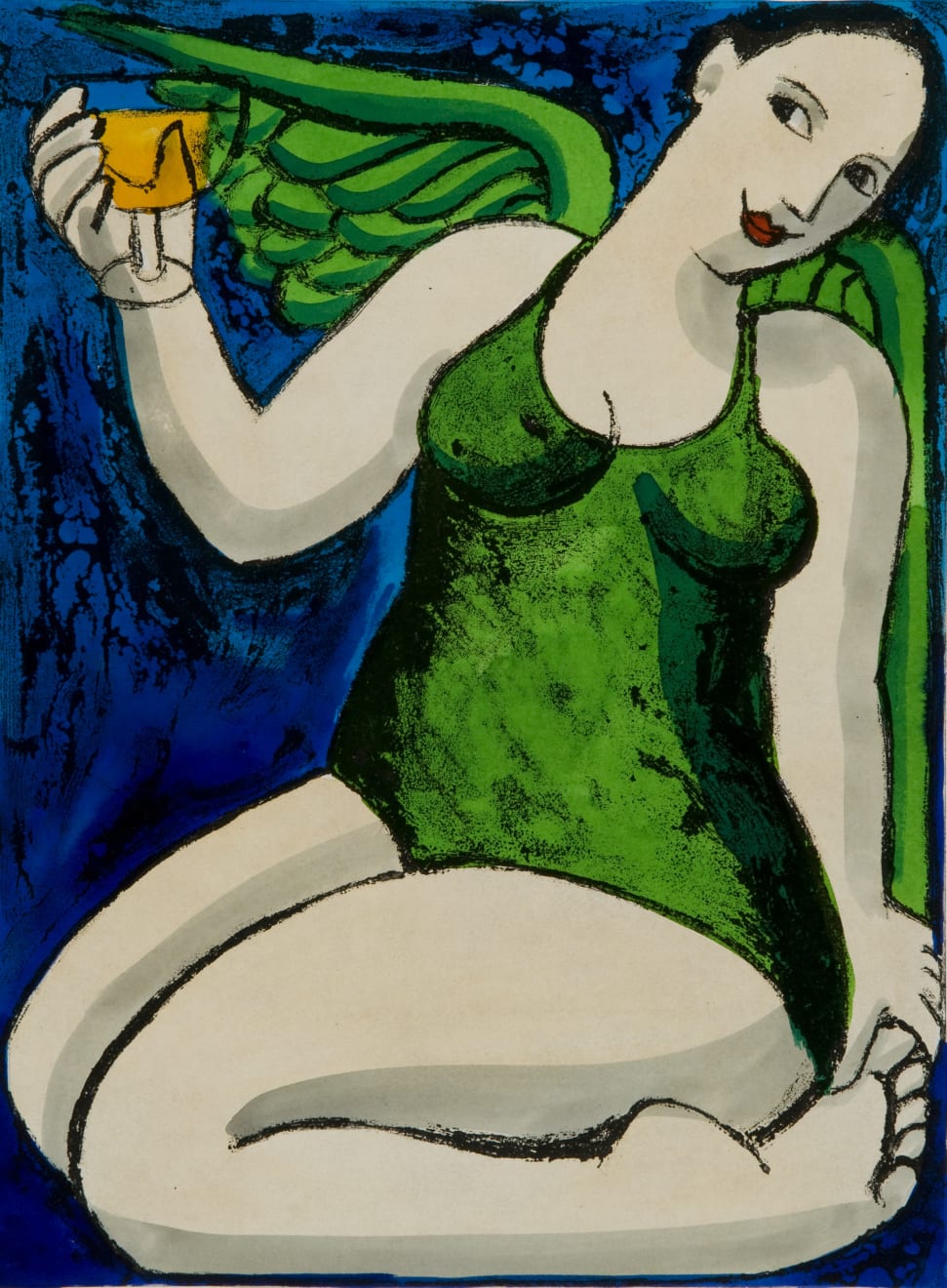 Anita Klein, Angel with White Wine, 2003