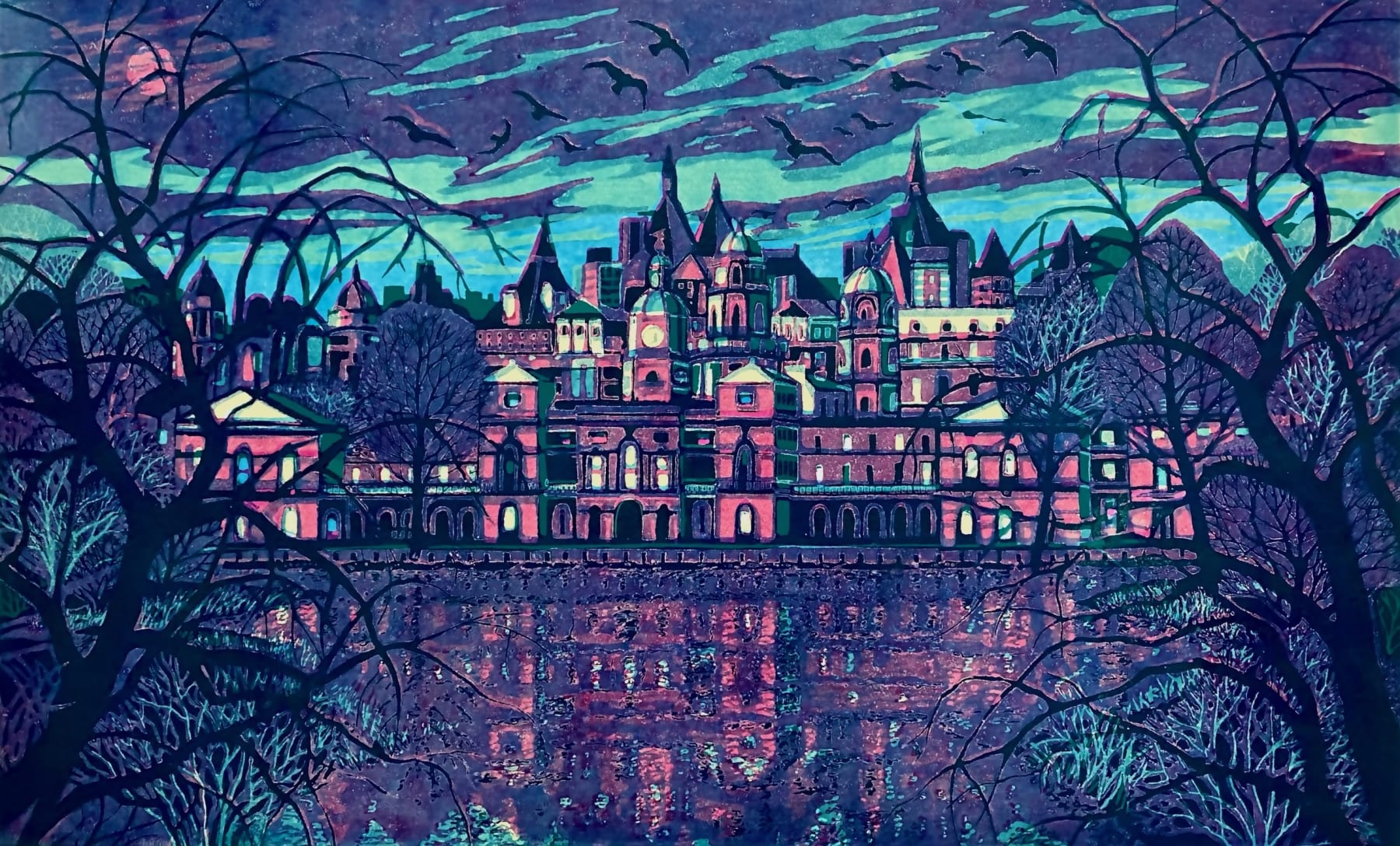 Gail Brodholt, Storm Clouds Over Whitehall, 2021