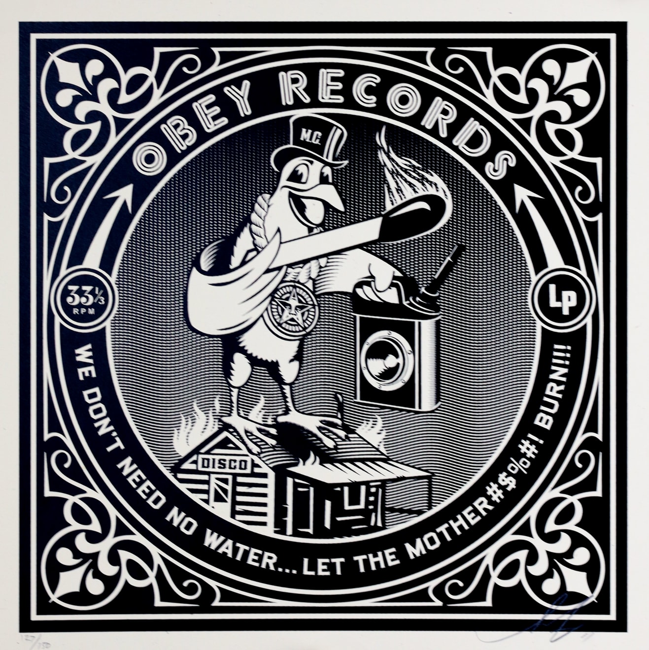 Summer Secret Bid Auction 2024, LOT 58: Shepard Fairey - Let it Burn, 2011