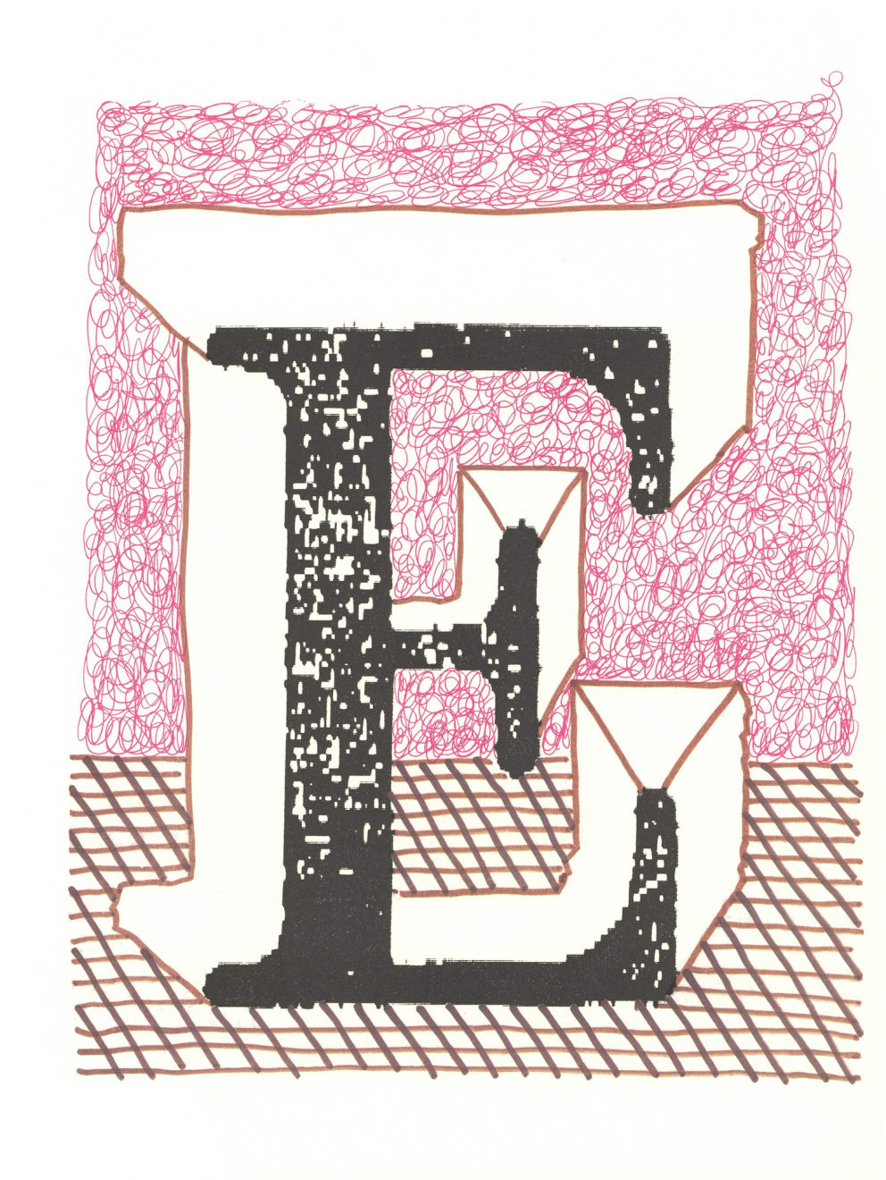 David Hockney, 'E' from 'Hockney's Alphabet', 1991