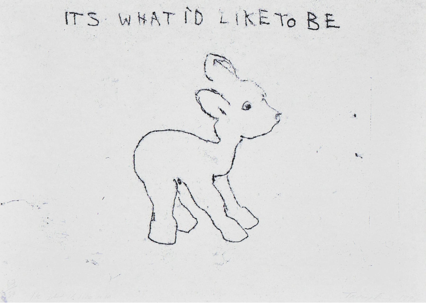 Dulwich College Secret Bid Auction 2025, Lot 48: Tracey Emin - It’s What I’d Like to Be, 1998
