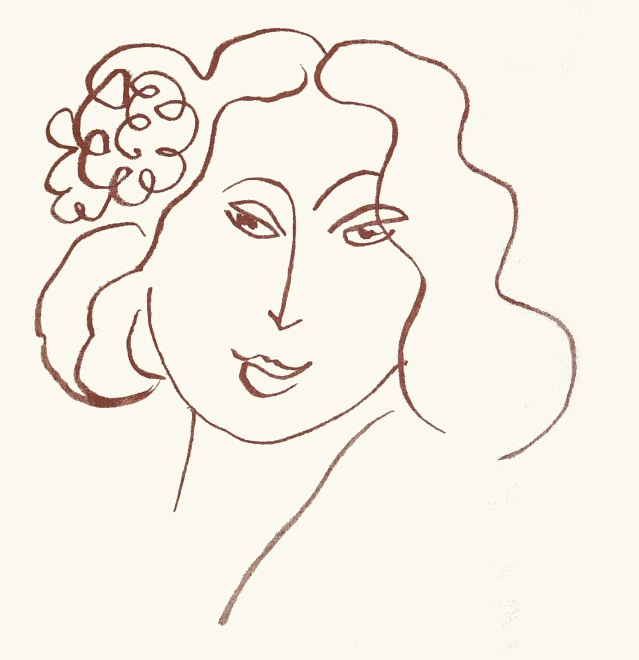 Henri Matisse, Plate 166. Florilège des Amours de Ronsard , 1948