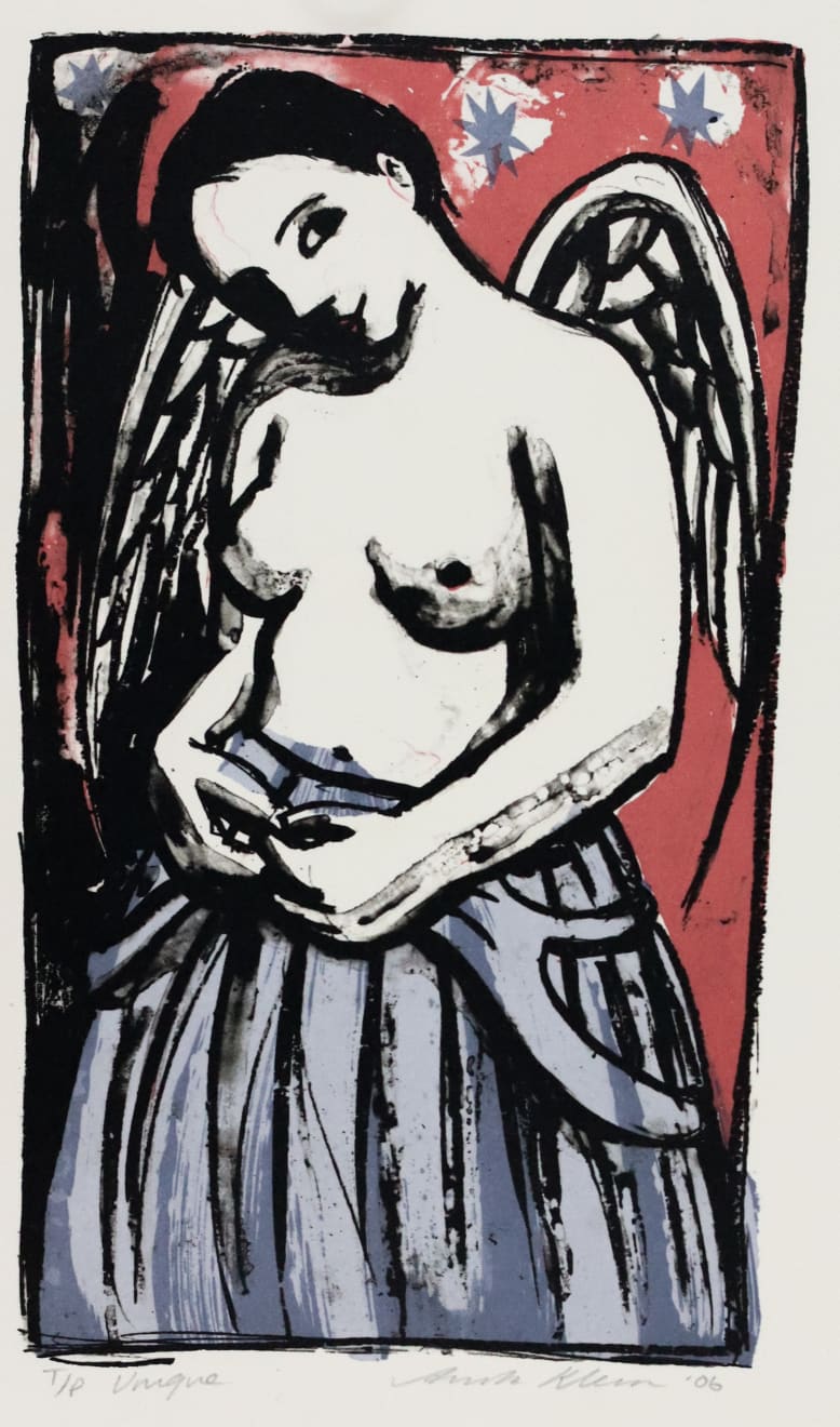 Anita Klein Studio Sale, Angel With Blue Skirt (TP Red) , 2006