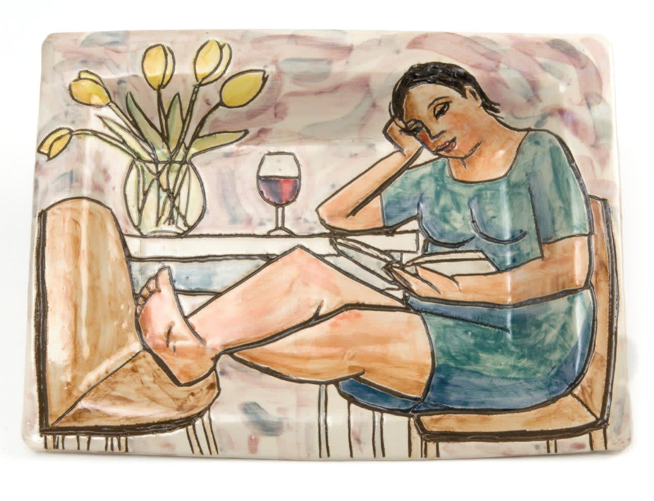 Anita Klein, Reading in the Kitchen, 2023