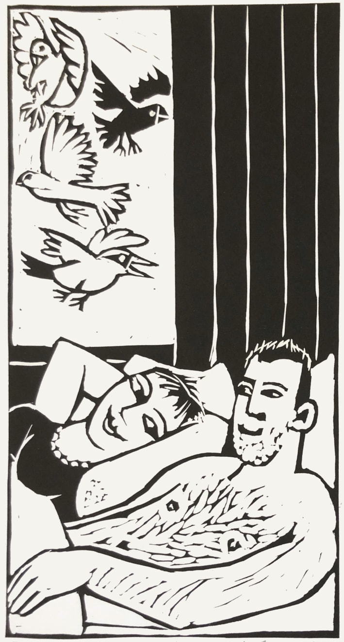 Anita Klein, Anniversary with Birds, 2023