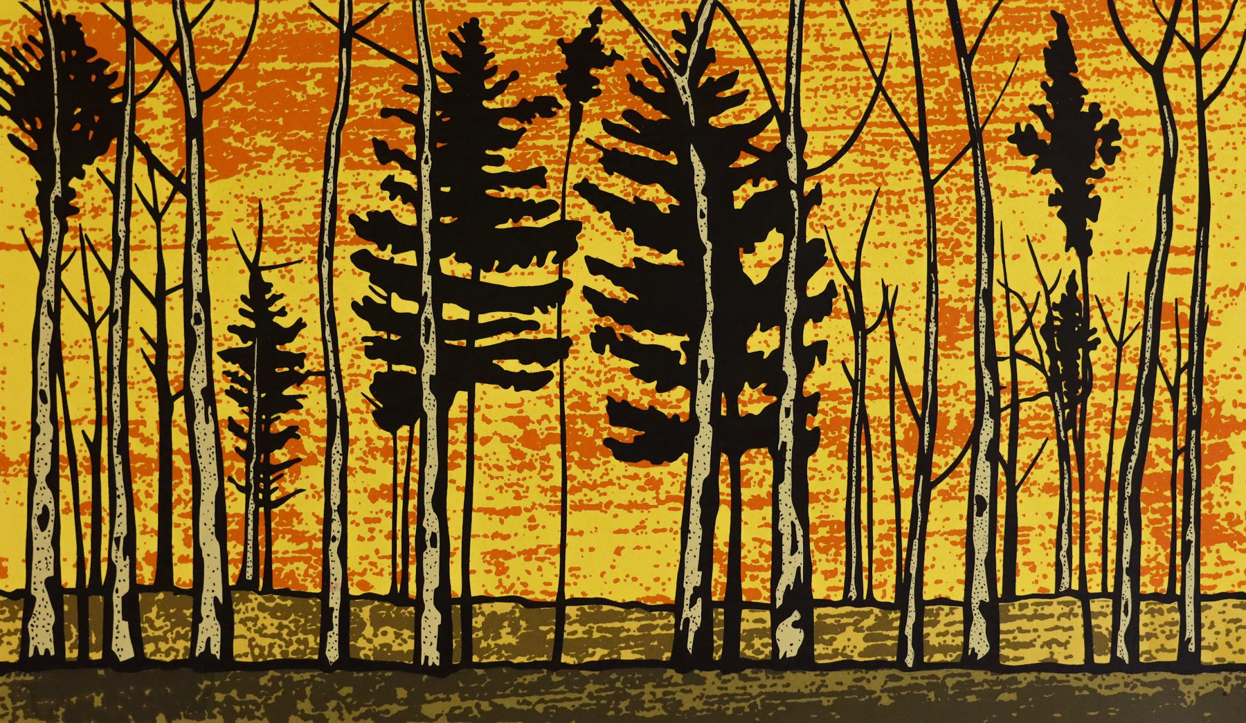 Paul Hogg, A Line of Trees 2 (Variation in Burnt Sienna 2), 2024