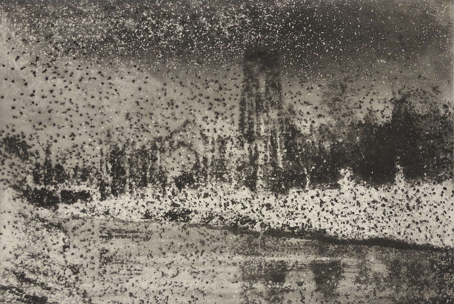 Norman Ackroyd, Fountains Abbey – February, 1994