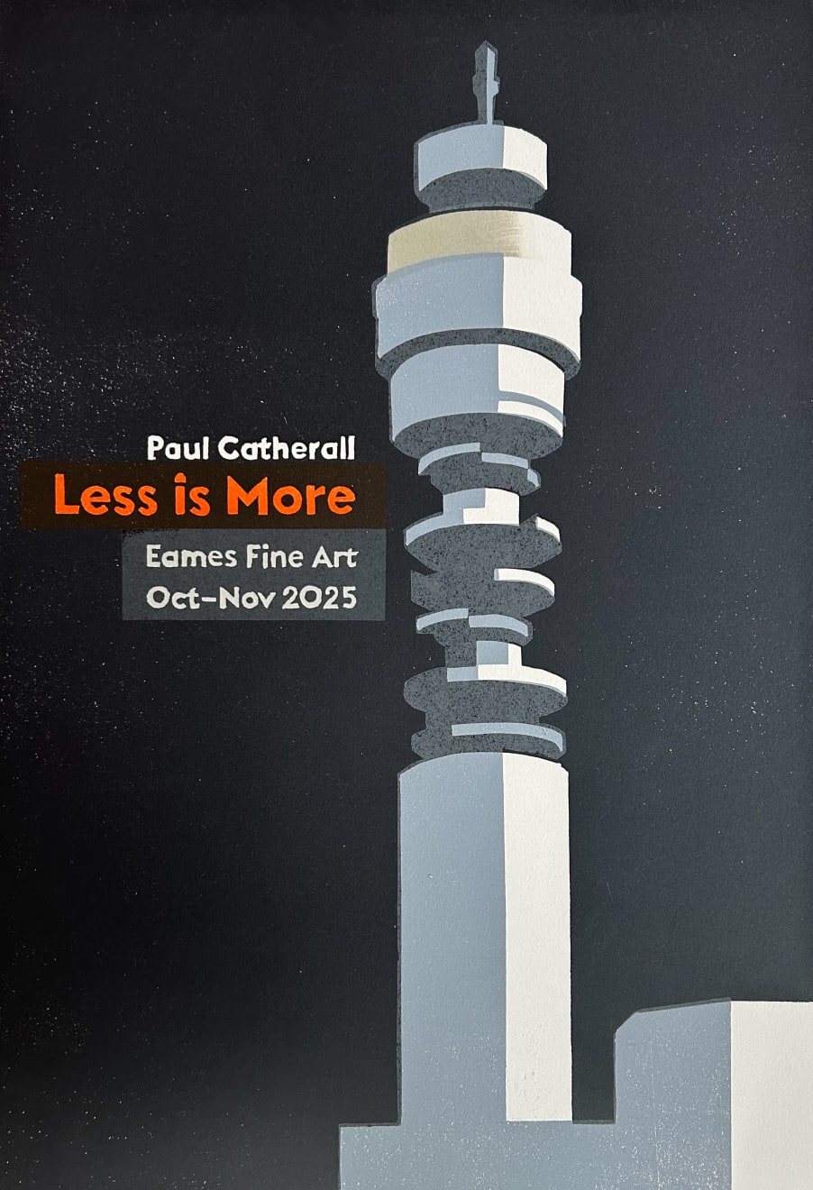 Paul Catherall, Less Is More Exhibition Poster - Orange, 2025