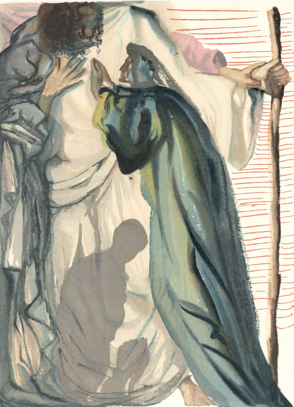 Salvador Dalí, A Spirit Interrogating Dante (Purgatory: Canto 14), 1960-64