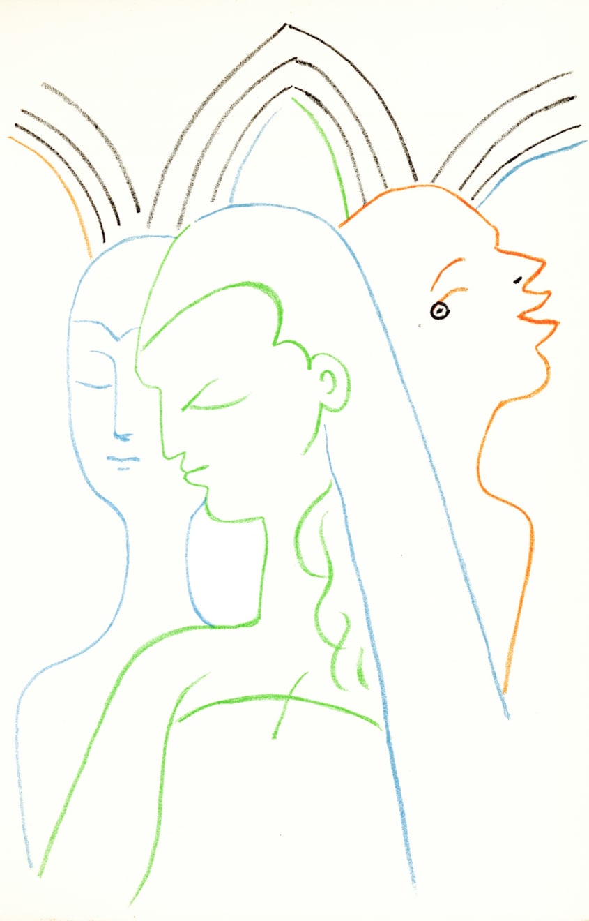 Jean Cocteau, From 'Les Chevaliers de la Table Ronde' (XVI), 1957