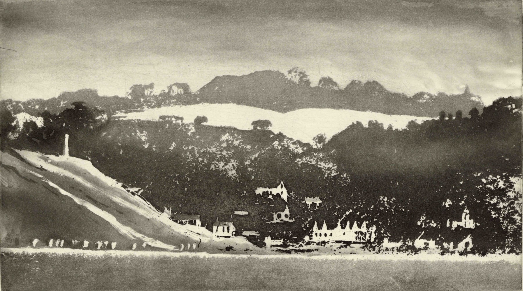 Norman Ackroyd, Sandsend Under Mulgrave, 2014