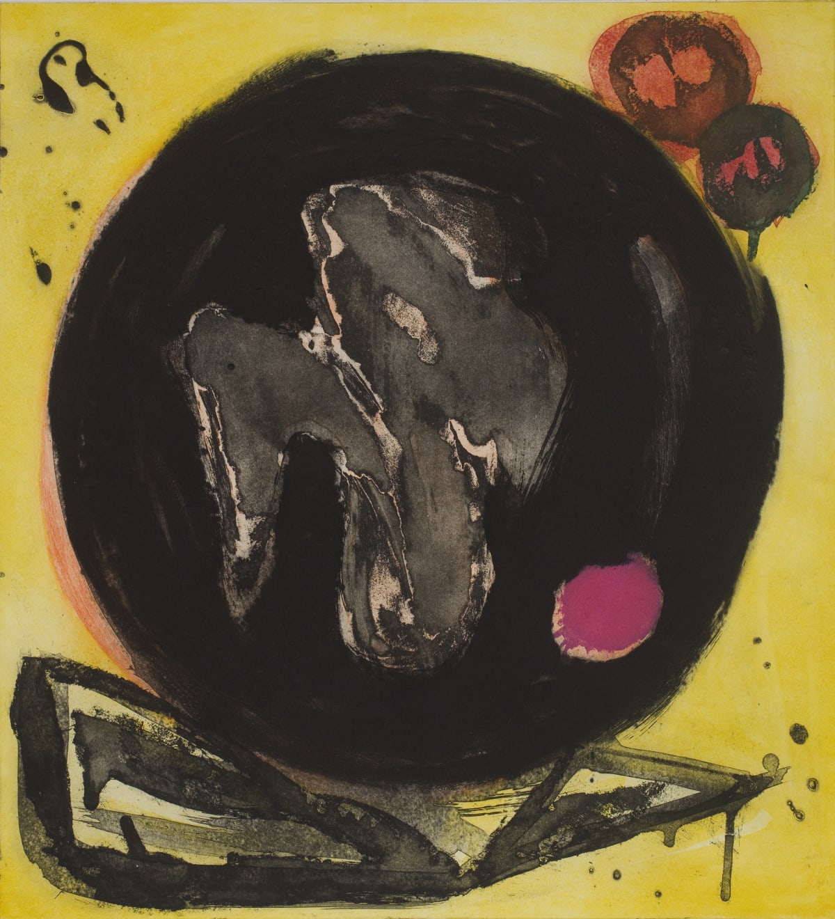 Summer Secret Bid Auction 2022, LOT 105: John Hoyland - Mirage (trial proof in yellow and black), 1986