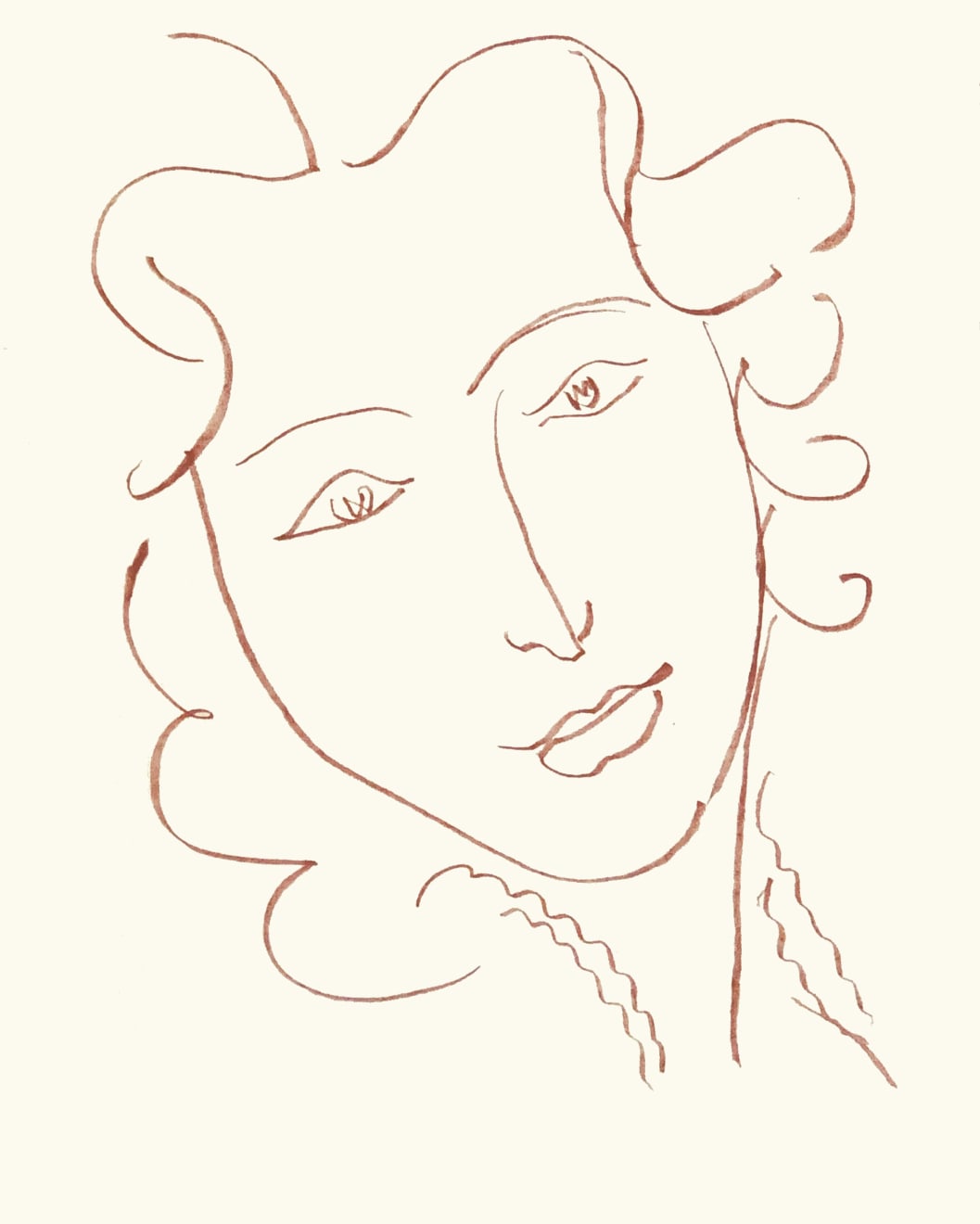 Henri Matisse, Plate 71. Florilège des Amours de Ronsard , 1948