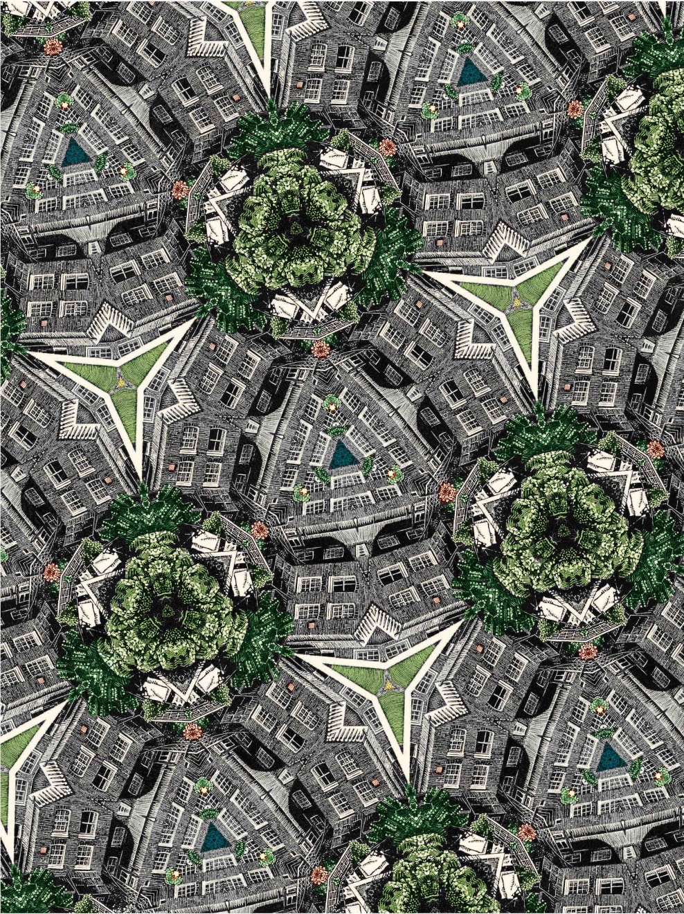 Anne Desmet, London Gardens Kaleidoscope I, 2023