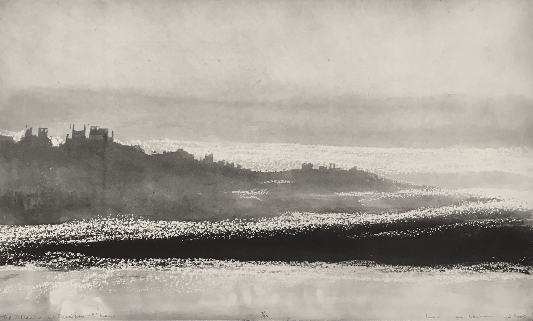 Norman Ackroyd, The Atlantic at Inishkea - Co. Mayo, 2020