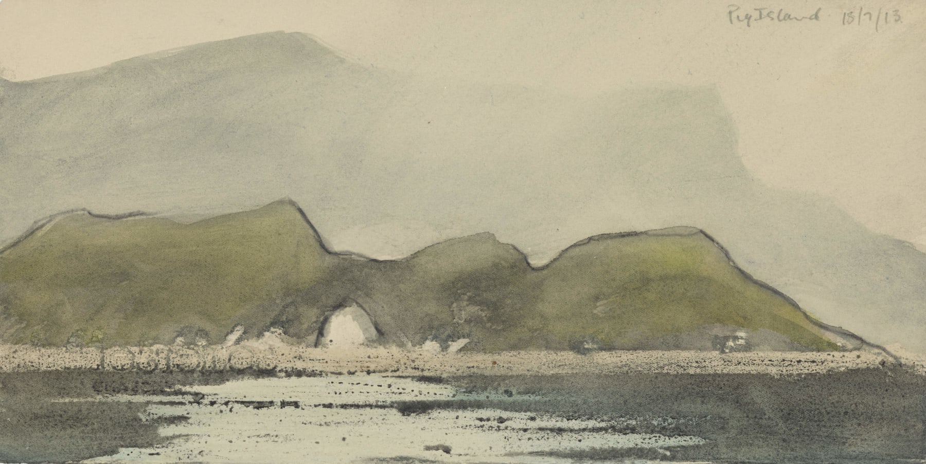 Norman Ackroyd, Pig Island 18/7/13, 2013