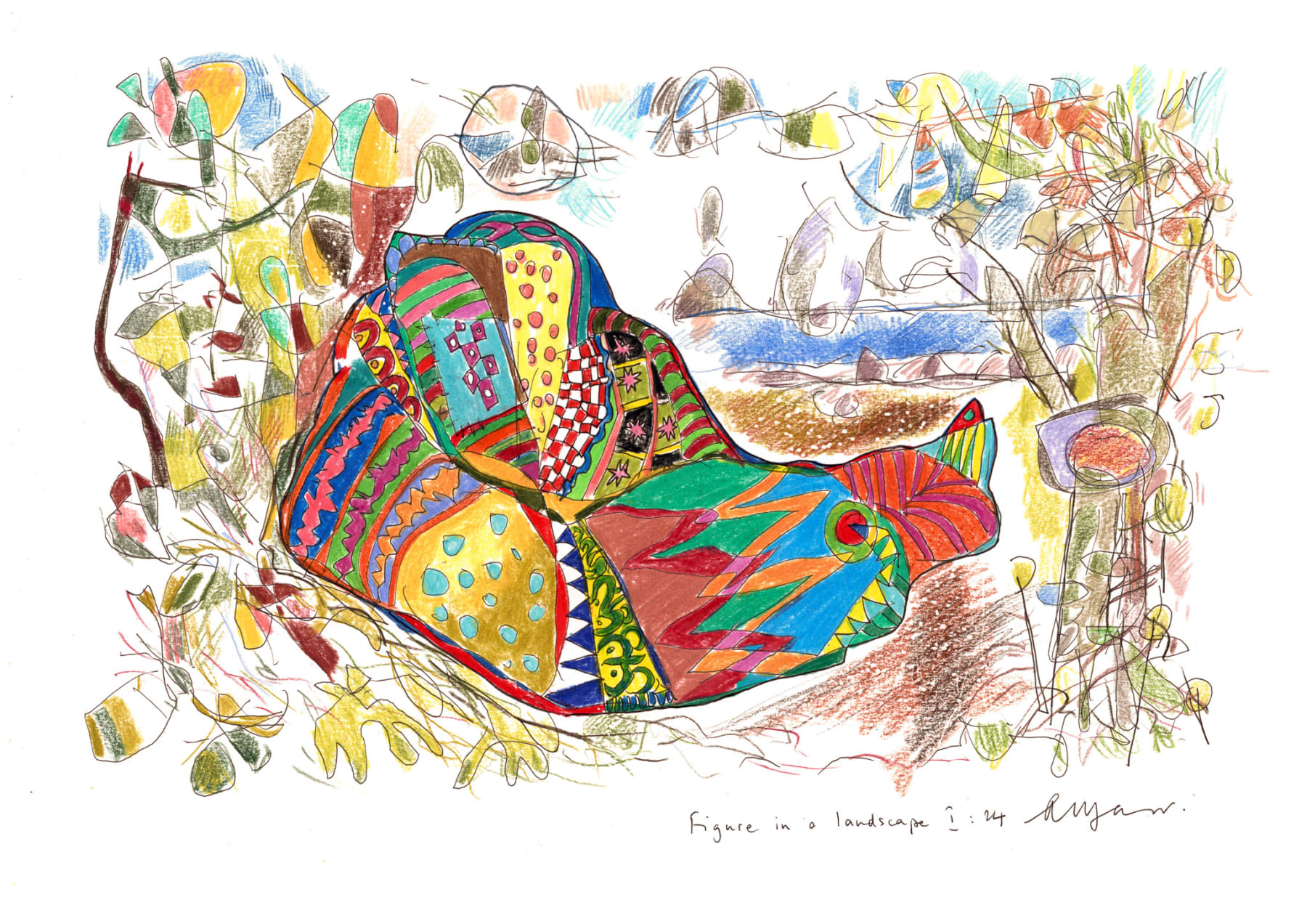 Andrew Marr, Figure in a Landscape I:24, 2024