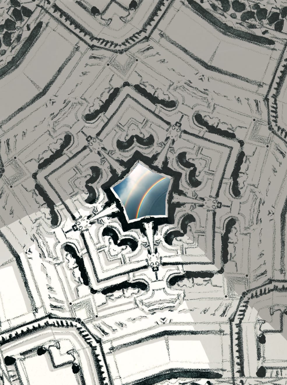 Anne Desmet, Sky Window 13: Rainbow, 2023