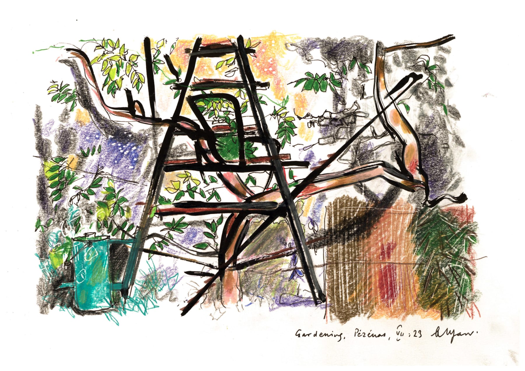 Andrew Marr, Gardening, Pézenas VII:23, 2023