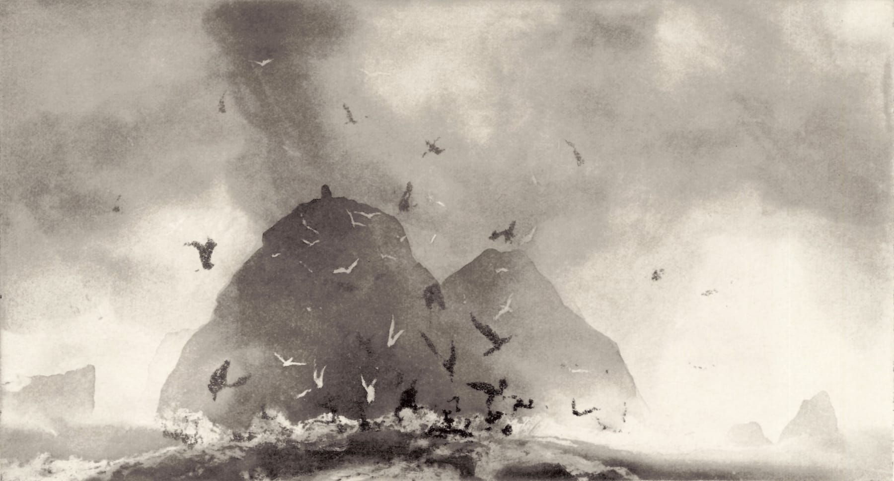 Norman Ackroyd, Approaching the Flannans, 2013