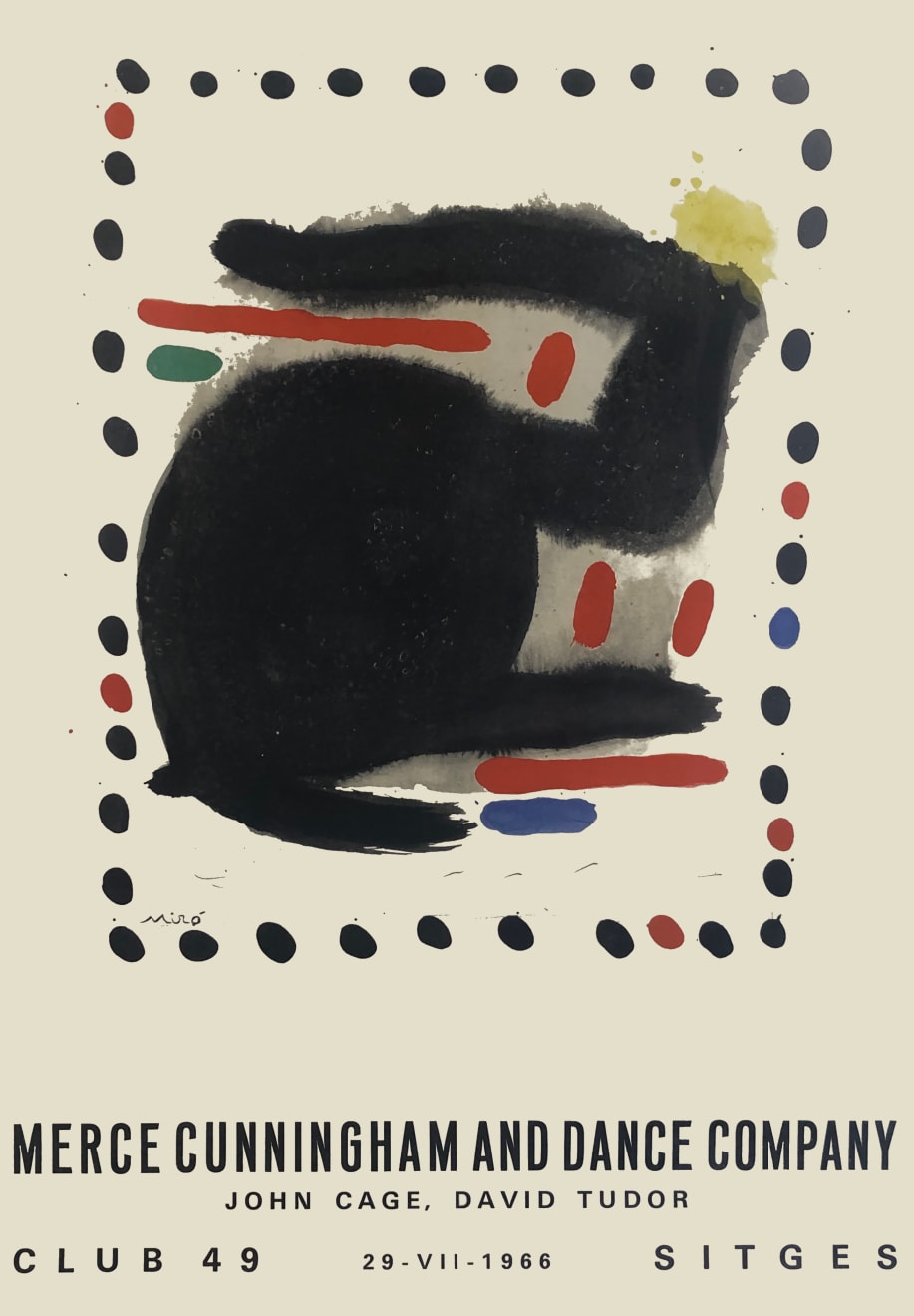 Joan Miró, Merce Cunningham and Dance Company Poster, 1966