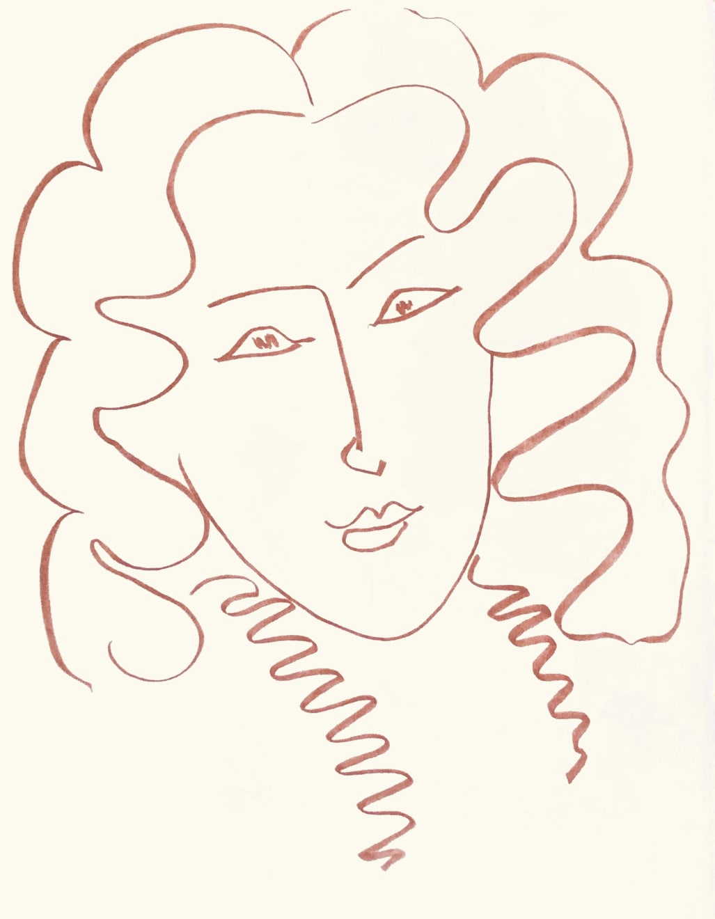 Henri Matisse, Plate 99. Florilège des Amours de Ronsard , 1948