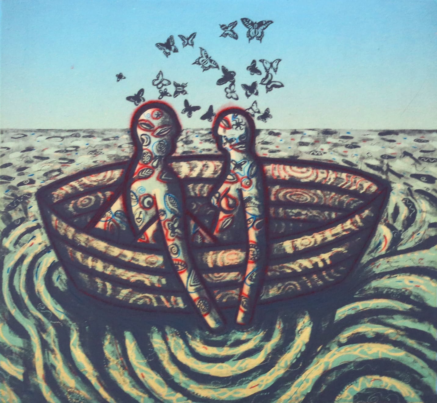 Summer Secret Bid Auction 2024, LOT 154: Trevor Price - Butterfly Ocean, 2014