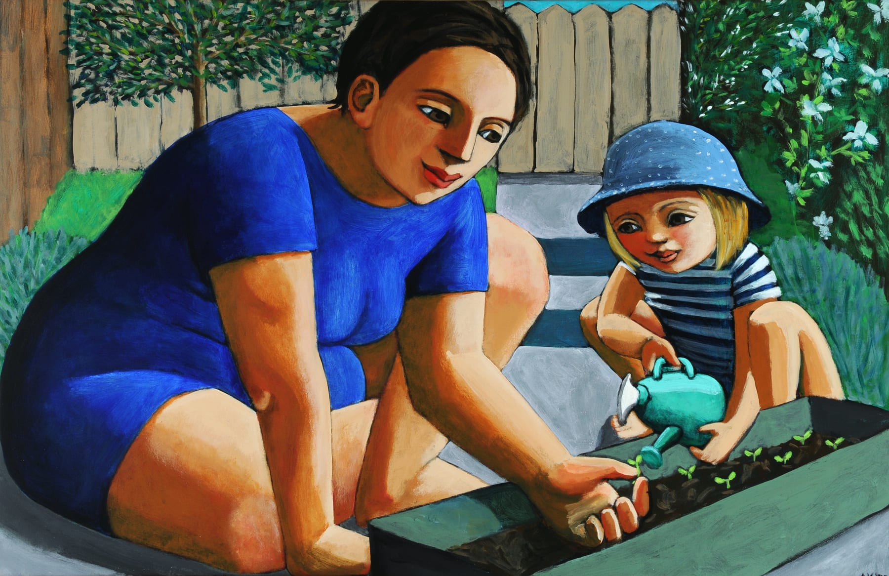 Anita Klein, Planting Seedlings, 2020