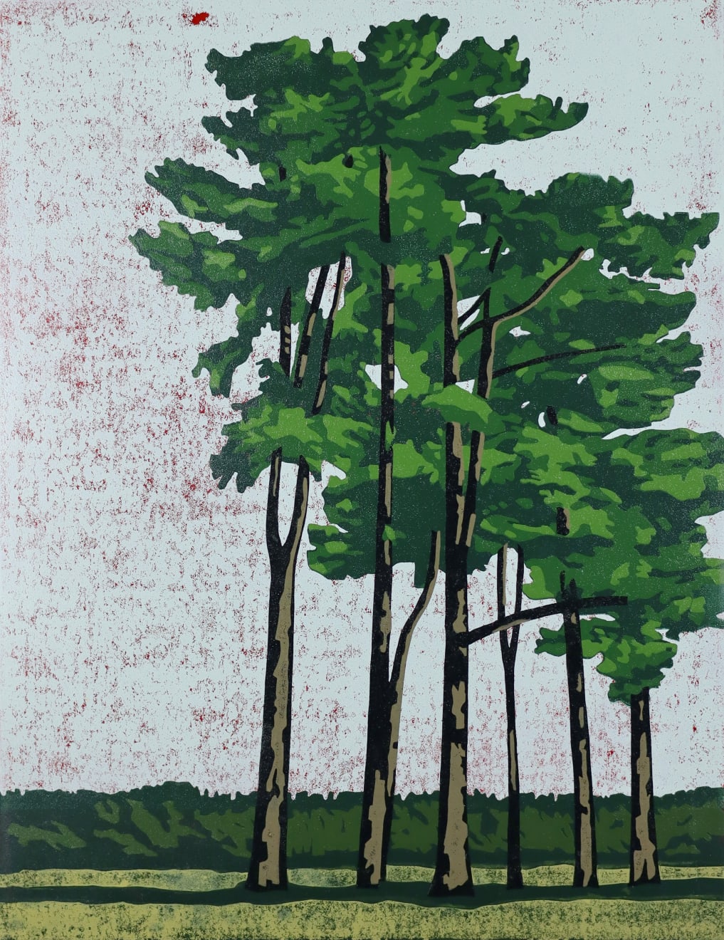 Paul Hogg, Trees at the Edge of a Cornfield, 2024