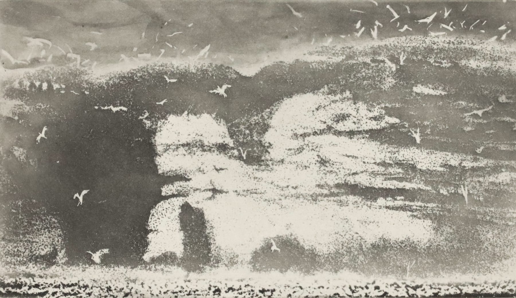 Norman Ackroyd, Bempton Cliffs, 2020