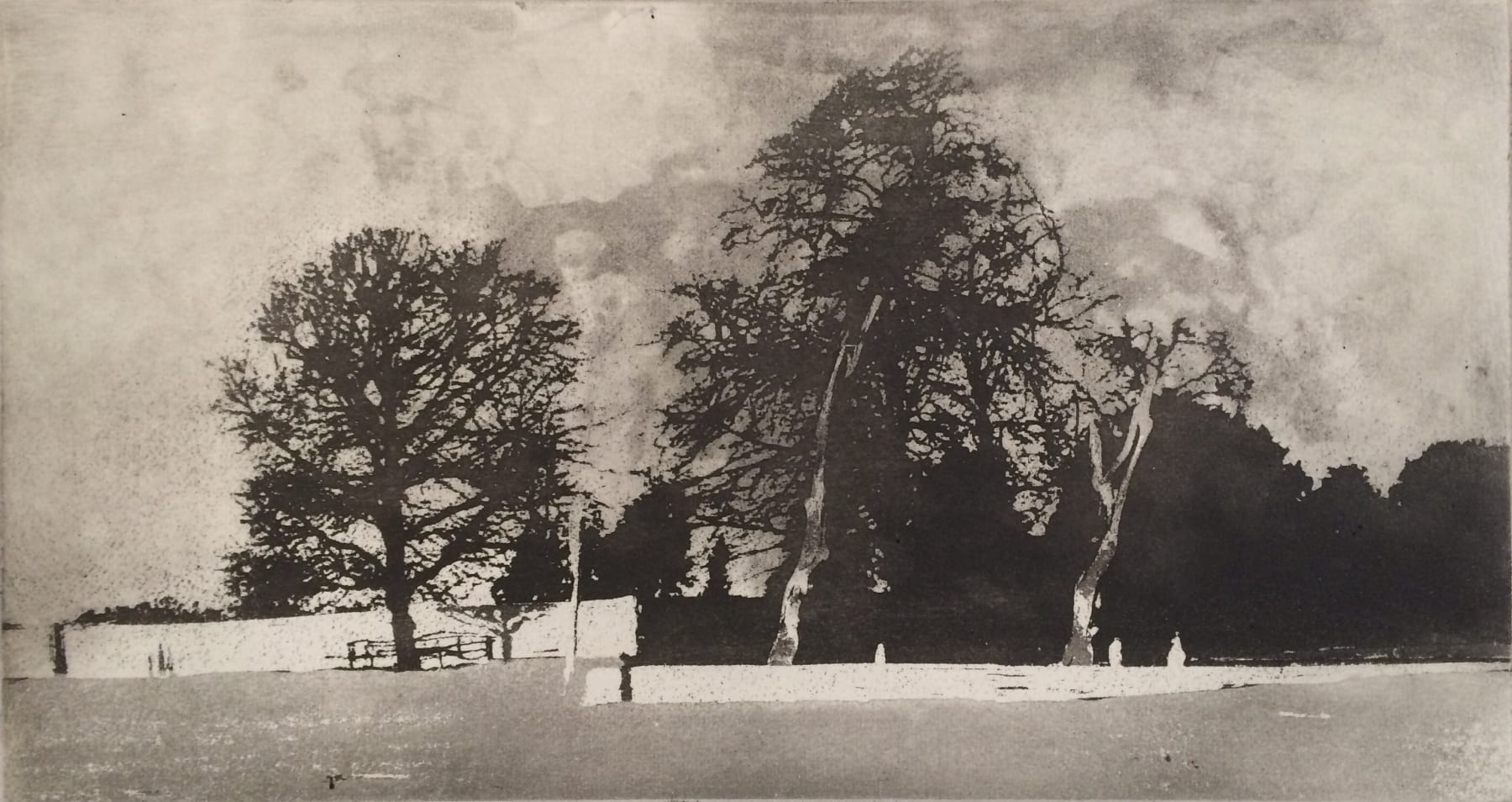 Norman Ackroyd, At Thirsk Hall, 2017