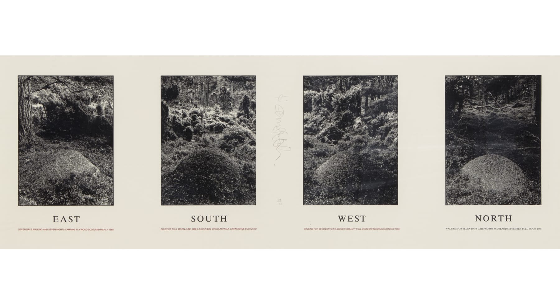 Dulwich College Secret Bid Auction 2024, LOT 58: Hamish Fulton - Seven Days Walk East-South-West-North, 1989